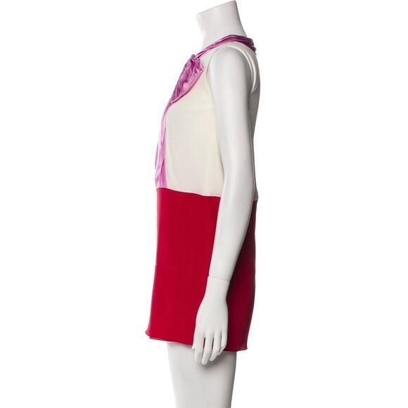 ❤️Gucci Colorblock Pattern Bow Neck Mini Dress❤️ - Picture 2 of 3